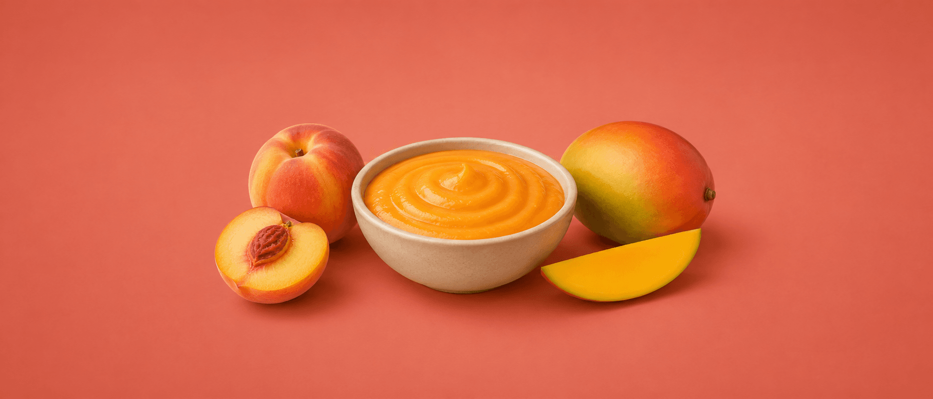 Compote pêche mangue