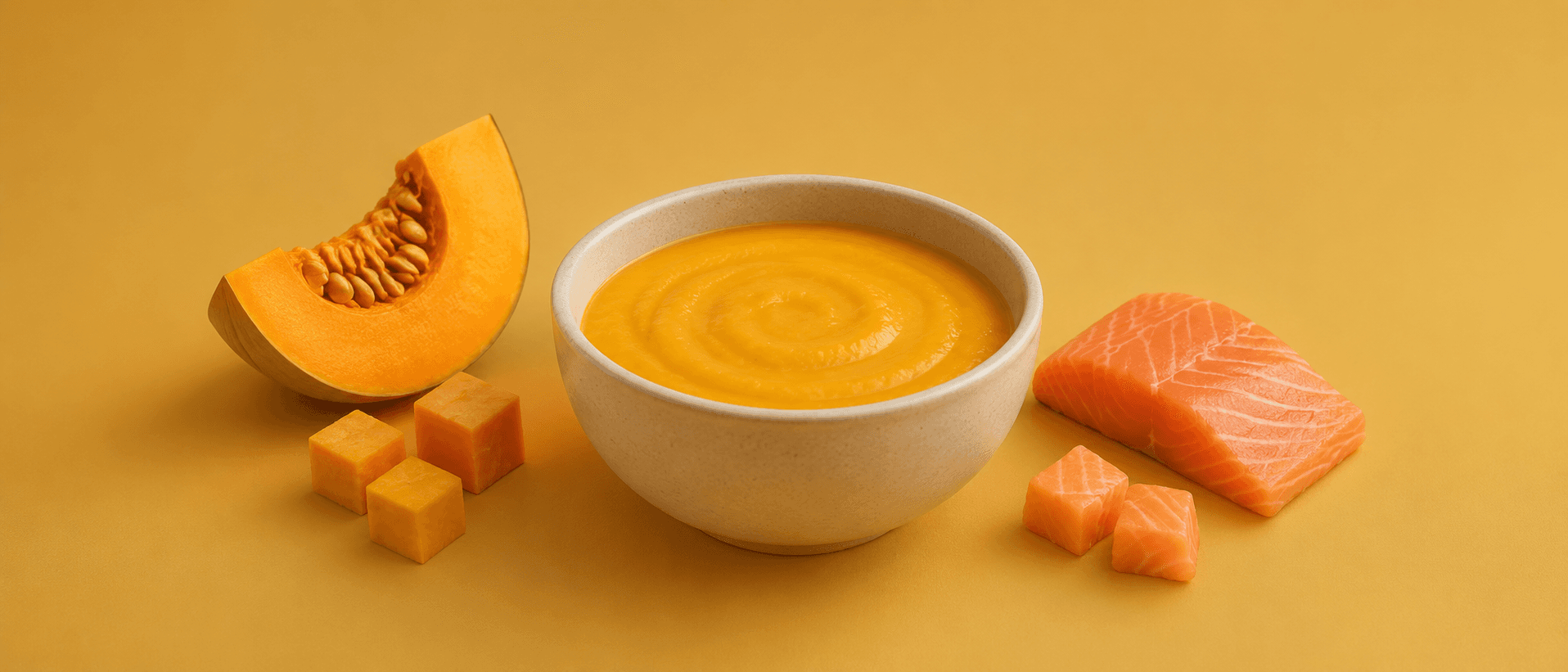Velouté courge saumon