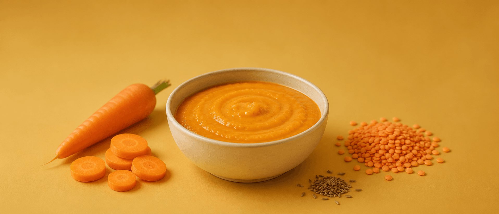 Velouté lentilles carottes cumin