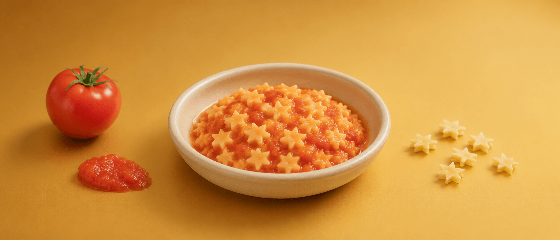 Pâtes étoiles sauce tomate maison