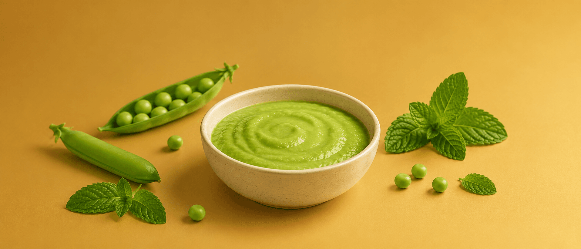 Purée petits pois menthe