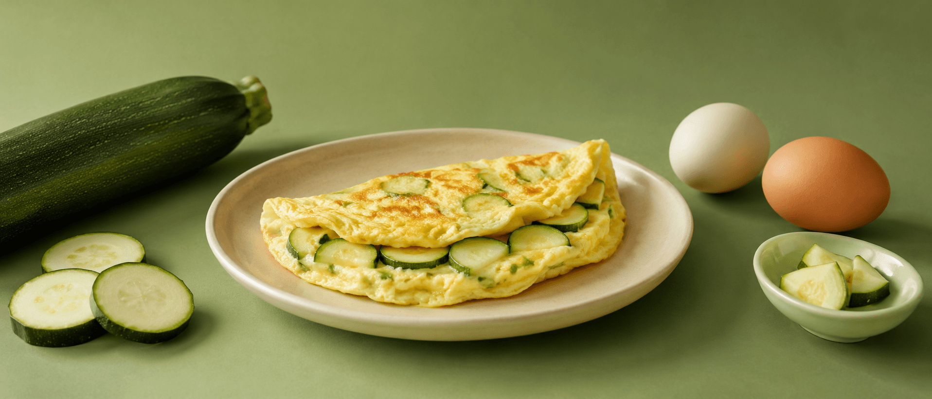 Omelette moelleuse courgette